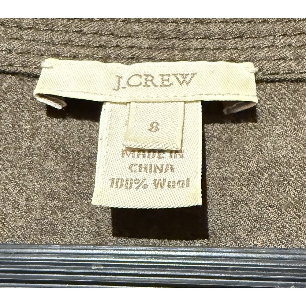 J.Crew 100% Wool Pintuck Tunic Dress Brown Long Sleeve Size 8 - Picture 4 of 4